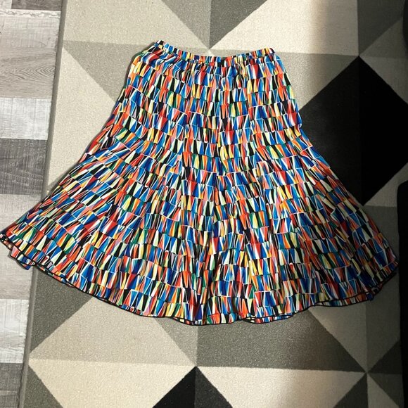 NWT Premise Multicolor Geometric Print Pull-on Skirt Women's Size S - Picture 5 of 7